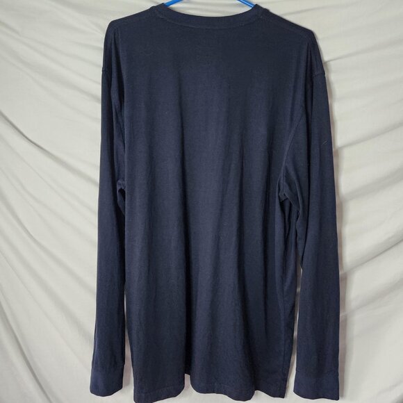 L.L. Bean Men’s XL Tall Long Sleeve Henley Shirt – Navy Blue – 100% Cotton - Picture 5 of 5